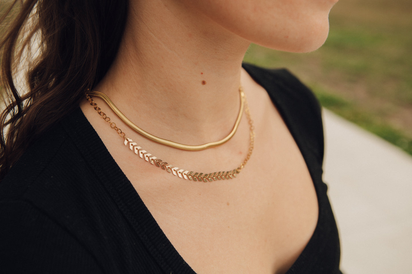 Golden Snake Chain Necklace